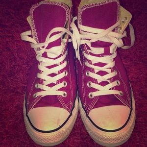 Fuchsia Converse Hi Tops